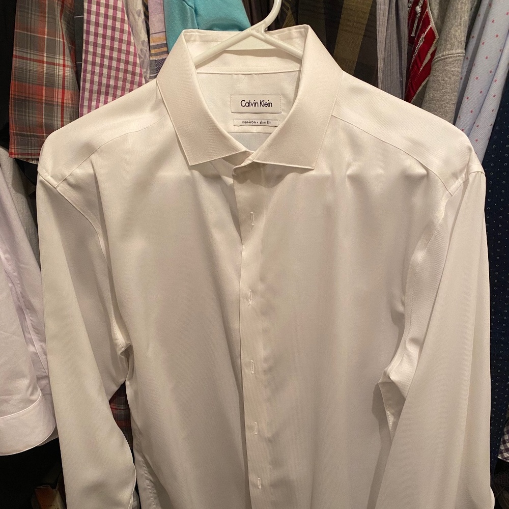 Calvin Klein white dress shirt with French cuffs